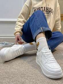 Women Casual Shoes - 白灰色 - 查看 3