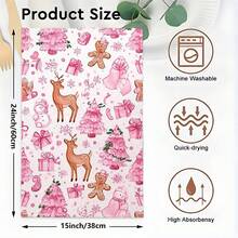 1 Stück/2 Stücke/100 Stücke Weihnachts-Themen bedruckte Küchentücher und Geschirrtücher, geeignet für Inneneinrichtung in Restaurants, Küchen, Badezimmern, Partydekoration, Urlaubsgeschenke und können als Weihnachtsgeschenke verschenkt werden