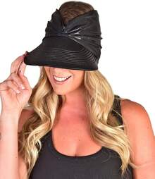 Women Beret Hats - Glossy Black - View 9