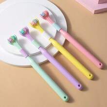 Three-Sided Toothbrush Suitable For Sensitive Teeth And Gums. With A V-Shaped Design, It Facilitates Deep Cleaning. The 45-Degree Angle Can Reach Hard-To-Clean Areas. It Is A Daily Household Oral Care Brush Designed Specifically For Sensitive Teeth Care. | Ergonomic Handle | Gripping Design - Multicolor - View 2