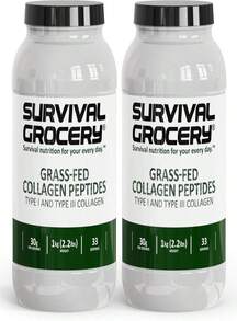 Survival Grocery? Collagen Peptides Powder – Grass Fed Hydrolyzed Collagen Protein Supplement, Types I &Amp; III, Unflavored, Gluten Free, Keto Friendly, Non-GMO, Dairy Free, 1kg, 1 Jug - Flavor Name B - View 1