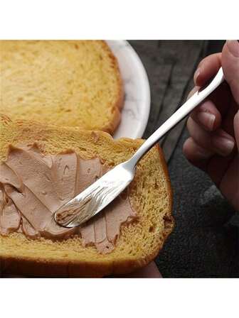 1 Set Stainless Steel Butter & Cheese Knife Set, Stainless Steel + Round Head Design, 2-In-1 Butter Knife & Cheese Knife, Anti-Rust & Easy To Clean, Suitable For Breakfast, Afternoon Tea, Family Gathering, Baking Desserts