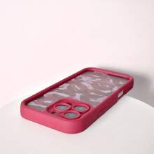 Funda de teléfono: 1 lápiz labial burdeos, personalidad creativa, estilo INS, labios sexys, diseño de llama moderna, marco de lente rojo mate, diseño de escalera, cobertura completa, funda suave anti-caída, adecuada para Xiaomi/Redmi/Infinix/Transsion/ - Estilo 1 (1 pieza) - Ver 5
