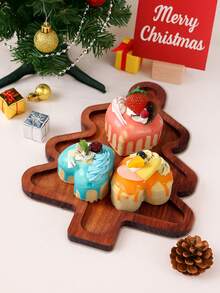 1pc Christmas Wooden Tray, Christmas Tree Shaped Food Tray, Merry Christmas Decorative Trays, Creative DIY Christmas Coloring Decorations,Christmas Party Snack Trays, Afternoon Tea Gathering Tea, Coffee Tray, Christmas Celebration Dessert Tray, Dining Room Table Center Decor, Serving Tray, Kitchen Vegetable & Fruit Tray, Family Food Display Tray, 2026 New Year Decor, Party Favors - Retro Christmas Tree - View 7