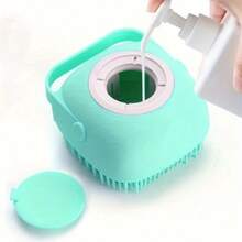 Silicone Pet Bath Brush With Shampoo Storage, Massage Rubber Grooming Tool For Dogs And Cats, Comfortable Hair Cleaning, Improve Fur Health - Nhiều màu - Xem 1