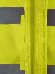 5PCS Men's High Visibility Vest With Reflective Stripes (Yellow & Orange) - Yellow - View 7