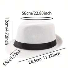 1/2/3 piezas Sombrero de jazz de unicolor y estilo simple, gorra de Panamá unisex, estilo casual, adecuado para Navidad, Halloween, fiesta de Año Nuevo, viajes, protección solar, versátil - A - Ver 8