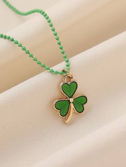 1 件简约时尚的棕榈树串珠项链，适合女性，夏威夷风情装饰性海滩配饰