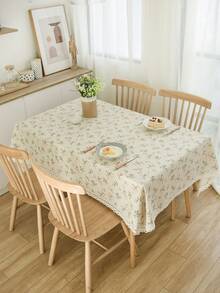 1 块花卉农舍风格桌布，高品质韩国时尚碎花清新矩形桌布，适合日常使用、节日、家庭聚会、派对、晚宴、家居装饰、摄影背景、秋季装饰 - 彩色 - 查看 11