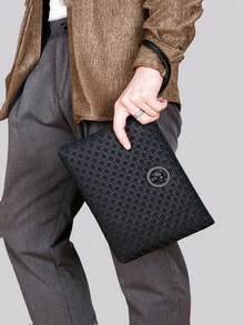 Men's Casual Business Commuter Clutch Bag, Handheld Phone Wallet Card Holder Anti-Theft Waterproof Gentleman Quality Handbag Valentine'S Day Gift - Black - View 2