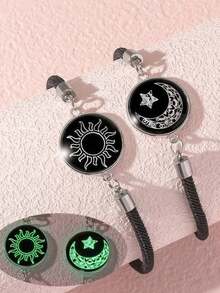 2件套手工情侣手链套装，夜光玻璃手链，时尚百搭，适合情侣日常佩戴，情侣生日、周年纪念日最佳礼物（消耗品） - 彩色 - 查看 21
