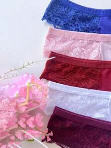 Kit Of 10 Thong Panties With Lace Sides And Comfort Direct From The Factory - Nhiều màu - Xem 5