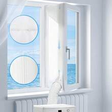4M Portable Seal Vent Kit For Air Conditioner Window Hose Sealing Cloth Airlock - White - View 10