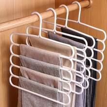 1/3/6 Pezzi Appendiabiti Pieghevoli per Pantaloni, Appendiabiti Antiscivolo a 5 Strati 5-in-1, Appendiabiti Pieghevoli Antiscivolo, Adatti per Cravatte, Gilet, Scaffali di Stoccaggio Domestici, Scaffali di Stoccaggio Multifunzionali per Armadi, Appendiabiti per Pantaloni in Plastica, Organizer per Stoccaggio di Armadi per Pantaloni, Jeans, Gonne, Sciarpe, Armadio da Camera da Letto e Asciugatura sul Balcone, Accessori da Camera da Letto, Contenitore di Stoccaggio Multifunzionale per Armadi per Pantaloni, Gonne, Sciarpe (Colore e Stile Casuali)