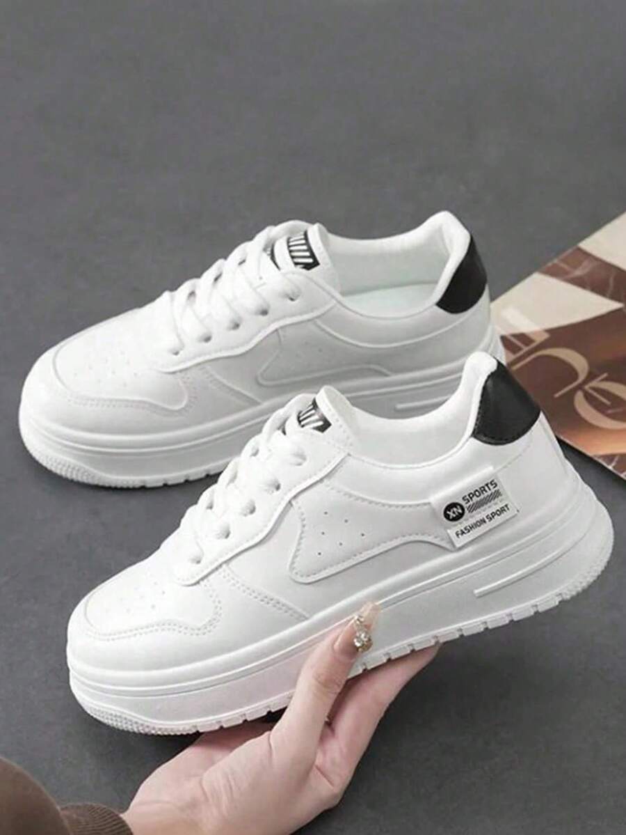 Women Casual Shoes - 黑與白 - 查看 1