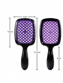 1 件小方形空心梳蜂窝网格梳顺发梳干湿两用美发梳头皮按摩蓬松制作、美发套装、美发工具套装、美发工具 - 彩色 - 查看 5