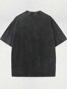 Camisas Para Hombre 230g Washed To Make Old Cotton Printed T-Shirt, King Baldwin T-Shirt, Fashionable And Relaxed Street Style, Interesting Design, Machine Washable, Perfect Gift, The Same For Men And Women. Halloween Costumes - màu đen - Xem 3