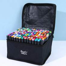 48/60/80/120/168pcs Christmas Handmade Dual-Tip Colored Art Markers Set, Quick-Dry Waterproof Permanent Markers Suitable For Glass, Wood, Metal And More, Great For Artists, Adult Coloring, Sketching, Illustration, Card Making, Christmas & New Year Gifts, Refillable - Multicolor - View 5