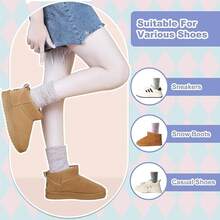 SISOSOCK 5 Pairs Fuzzy Soft Cozy Fluffy Socks Women, Casual Thick Plush Comfy Sleep Socks, Warm Winter Gifts Women - 多色-1 - 查看 5