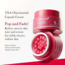 Medicube TXA+Niacinamide Capsule Cream 55g | Dual Radiance Moisturizer, Ideal For Use After Spot Care | For Uneven Skin Tone, Texture & Hydration | 99% Pure Tranexamic Acid | Korean Skincare | 1.94oz - TXA + 菸鹼醯胺 - 查看 2