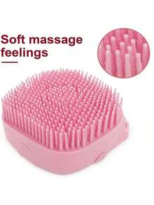 Silicone Pet Bath Brush With Shampoo Storage, Massage Rubber Grooming Tool For Dogs And Cats, Comfortable Hair Cleaning, Improve Fur Health - Nhiều màu - Xem 4
