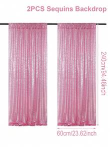 1/2/4pcs Shiny Sequin Backdrop Curtain, Happy Birthday Party Background Decor, Christmas Decorations, Birthday Party Decoration Suppplies, Home Decor, Room Decor, Wedding Decor, Christmas Window Decor, Baby Shower Decor, Gender Reveal Party Decor, Party Wall Decor, Background Curtain, Event Party Favors, Party Gifts, Photo Background Props