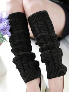 加厚保暖羊毛腿套，女士保暖腿套，针织扭结腿套，蓬松羊毛扭结腿套，针织羊毛保暖腿套，Y2K - 彩色 - 查看 7