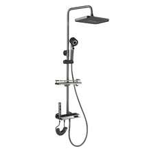 1 Bộ hệ thống vòi sen treo tường đa năng nâng cấp, van vòi sen phím đàn piano 4 chiều, có đầu vòi sen cầm tay phun mưa 3 chế độ, vòi xịt vệ sinh cầm tay kèm vòi sen, bộ vòi bồn tắm, phụ kiện phòng tắm, áp suất nước và nhiệt độ có thể điều chỉnh với màn hình hiển thị nhiệt độ LED và đèn chiếu sáng theo tâm trạng, kết cấu kim loại, không cần điện, lý tưởng cho việc cải tạo phòng tắm, đồ dùng phòng tắm - Bạc - Xem 4