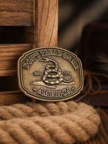1pc Western Style Buckle, Waist Belt Buckle, Leather Belt Buckle, Animal Buckle - Western Buckle Pattern - View 14