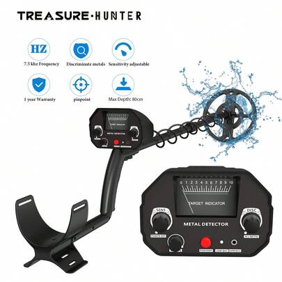 TREASURE HUNTER Detector de metales Treasure Hunter MD4030 Pro Profesional Localizador de oro Detector subterráneo Alta sensibilidad Detector de tesoros
