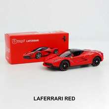 Burago 1:64 Scale LAFERRARI SF90 458SPIDER Alloy Diecast Mini Car Model - Approx. 3x7.5x2.7 Cm (±1 Cm) | Desktop Collectible & Gift For Men - LAFERRARI-rED - View 1
