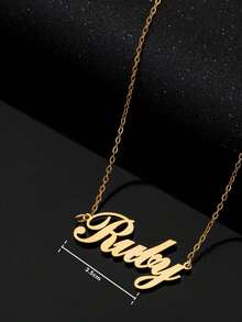 Personalized Fashionable Versatile High-End Elegant Letter Customized Necklace, Gift For Friends, Couples, Family, Birthday, Daily Wear, Anniversary, Party, Holiday - Multicolor - View 5