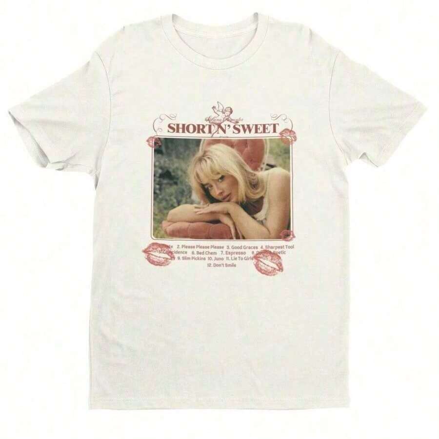 Sabrina Carpinter Women's T-Shirt Unisex IMMEDIATE SHIPPING - Blanco - Ver 1