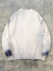 Herren lässige, weite Batik-Knopf-Cardigan-Strickjacke mit V-Ausschnitt, hochwertiger koreanischer Stil, Langarm, Herbst/Winter