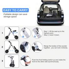 TopMate ES35 3 Wheel Electric Scooter For Adults With 36V7.8Ah Removable - 24km/H - 灰色 - 查看 4