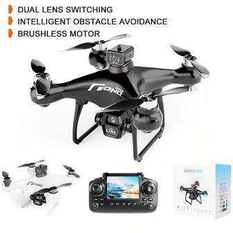 Motor sin escobillas, Drone, con control remoto con pantalla, Fotografía aérea HD, Evasión inteligente de obstáculos, Estabilización óptica, Quadcopter, Avión RC