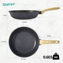 Beauty Meets Function! GIPP Luxury-Style Non-Stick Cookware Set, Elevates Your Kitchen Aesthetic, Adds Ritual To Your Cooking!(Gary) - Dark Grey - View 12