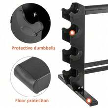 Compact Dumbbell Rack Heavy Duty Dumbbell Rack Dumbbell Rack Weight Storage Rack Compact Gym Storage Rack Kettlebell Rack Multi-Tier Weight Rack Home Fitness Racks - Black - View 7