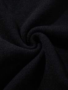 Áo khoác cardigan nam dài tay cổ tròn cài nút, dáng rộng, màu trơn, phong cách công sở, thích hợp cho mùa thu/đông, thích hợp mặc đi làm. - màu đen - Xem 10
