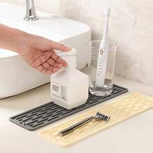 1 Stück Silikon Abtropfmatte, Küche Badezimmer Silikon Spülbecken Matte, Tropfschutz, faltbare leichte Waschunterlage, Abtropfbrett, hitzebeständig rutschfest für Küchen Zuhause, Schneidebrett, Schüsseln, Tassen