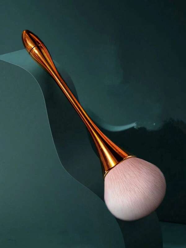 1pc Large Loose Powder Brush Small Waist Soft Hair Powder Blusher Honey Powder Set Powder Spot Paint High Gloss Paint Makeup Single Brush