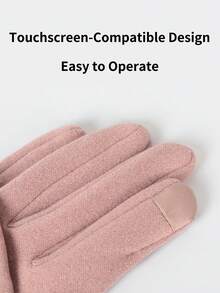 Women's Gloves: Warm Lining, Suitable For Winter Use, Windproof And Cold-Proof, Support Touchscreen Operation, Available In Gray, Black And Coffee Colors, One Size - Multicolor - View 3