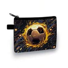 Cool Coin Purse, Football'Style For Your Kids, Wallet In Colourful,Festive Football Printed Wallet - Casual Style, Polyester Material - Multicolor - View 12