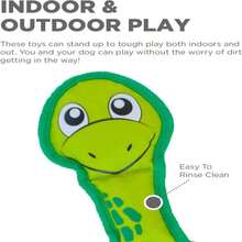 Outward Hound Fire Biterz Turtle Plush Firehose Material Interactive Dog Toy, Medium - ColorC - View 5