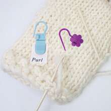 85pcs Floral Stitch Markers With Locking Mechanism - Non-Slip Crochet Locking Stitch Markers, Purple And Teal Flower Stitch Markers For Sweaters, Amigurumi, Lace Patterns - Plastic Organizer For Knitting And Crochet Enthusiasts - Ideal Gift For Knitting And Crochet Projects, Yarn Decor Markers, Stylish Storage Box, Colorful Accessories, Smooth Surface, For DIY Hobbyists - Multicolor - View 12