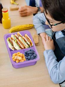 Bento Lunch Box – Contenitore per il pranzo a prova di perdite con 3 scomparti, contenitore per il pranzo riutilizzabile per bambini e adulti, perfetto per scuola, ufficio, viaggi e picnic