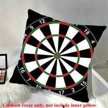 45x45cm Dart Design Throw Pillow Cover, Modern Peach Velvet Decorative Cushion Cover With Zipper, Machine Washable, Polyester - 1 Piece, No Pillow Insert - Multicolor - View 3