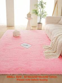 1pc Rug, Area Rug, Living Room Rug, Bedroom Rug, Room Decor, Solid Color Soft Modern Indoor Large Shaggy Rug For Bedroom Living Room Dorm Room, Fall Decor, New Year Winter Warm Decor, Halloween Gifts, Bedroom Decor, Christmas Decoration, Home Decorative Non-Slip Plush Fluffy Area Rugs Girl Pink Comfy Floor Carpet - 彩色 - 查看 2