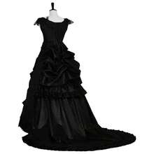 Women's Gothic Victorian Bustle Wedding Gown Renaissance Vintage Evening Long Dress Steampunk Ball Gowns - 最初的 - 查看 5