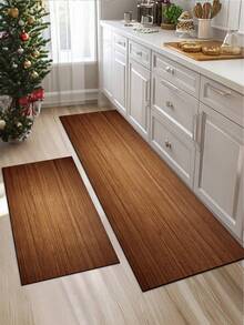 1pc Diatomaceous Earth Kitchen Floor Mat, Wood Grain Pattern, Luxurious And Simple Style, Shock-Absorbing Anti-Fatigue Kitchen Rug, Absorbent Quick-Drying Non-Slip Kitchen Mat And Carpet, Minimalist Silicone Rubber Floor Mat, Suitable For Kitchen, Bathroom, Entryway, Laundry Room, Living Room, Decorative Mat - Multicolor - View 11